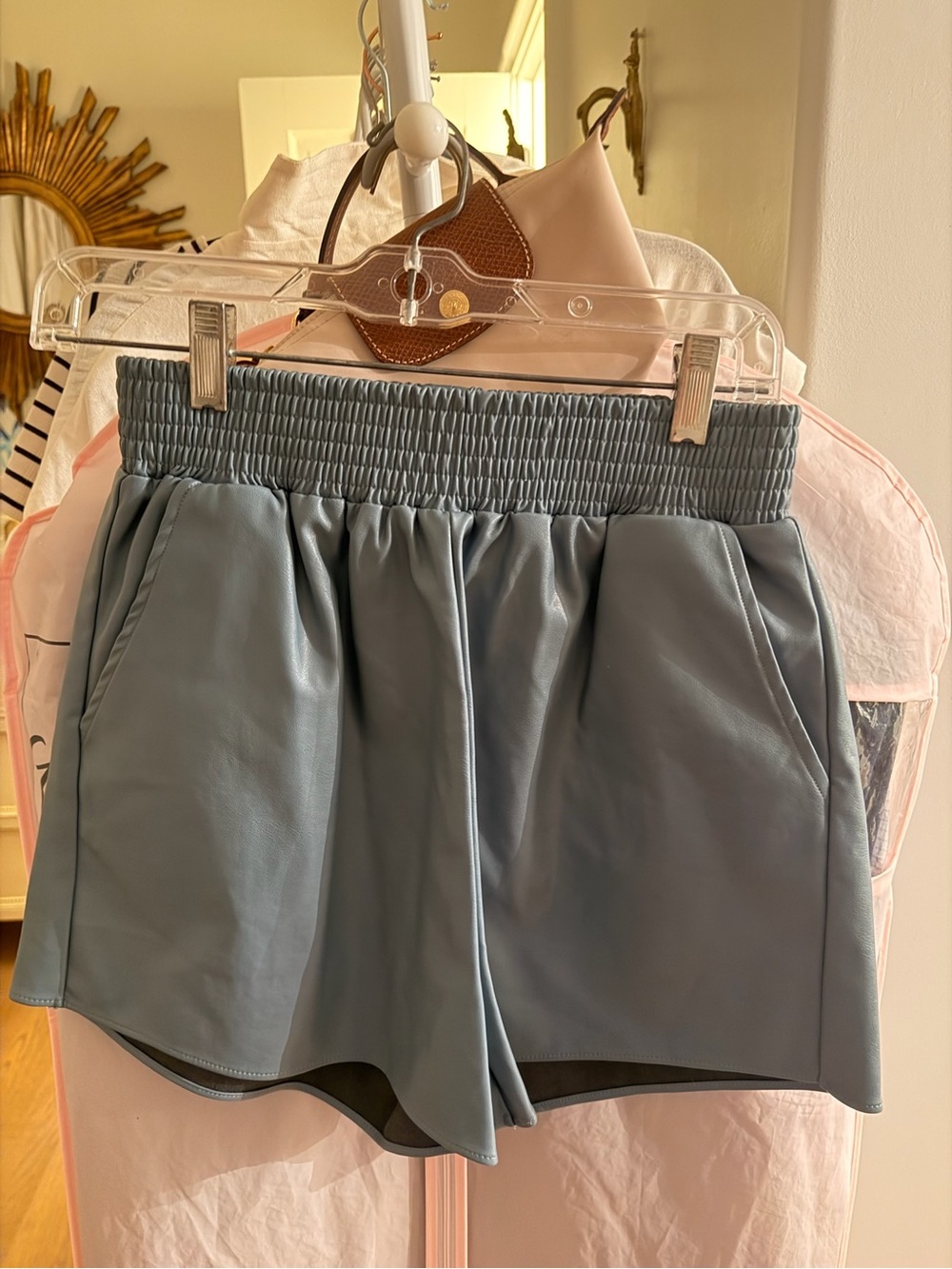 Molly Green Blue Leather Short
